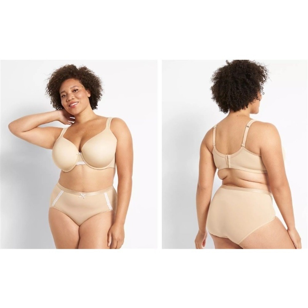 NWOT Cacique 46D Lightly Lined Full Coverage Bra Beige 118793